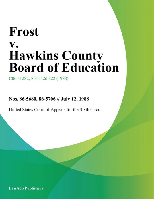 Frost V. Hawkins County Board Of Education
