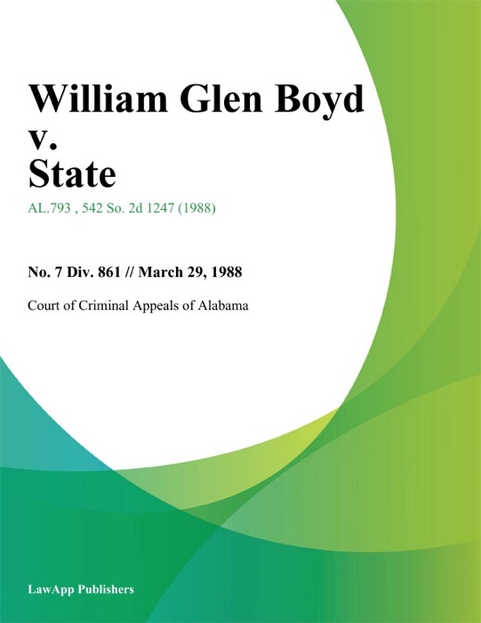 William Glen Boyd v. State