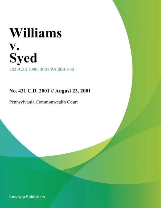 Williams V. Syed