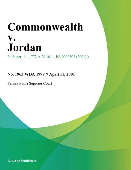 Commonwealth V. Jordan