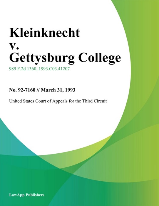 Kleinknecht v. Gettysburg College