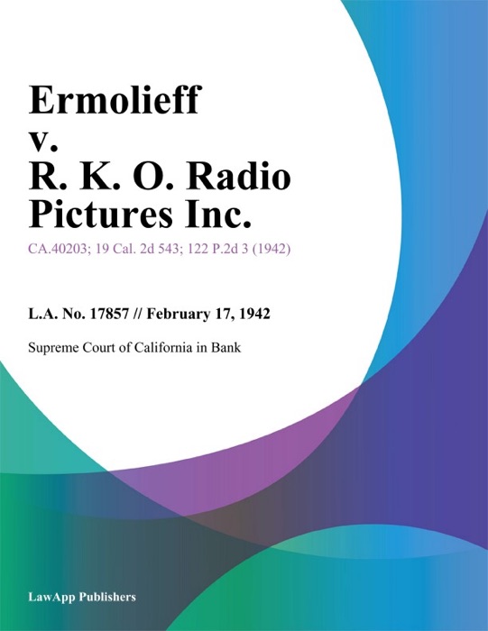 Ermolieff V. R. K. O. Radio Pictures Inc.