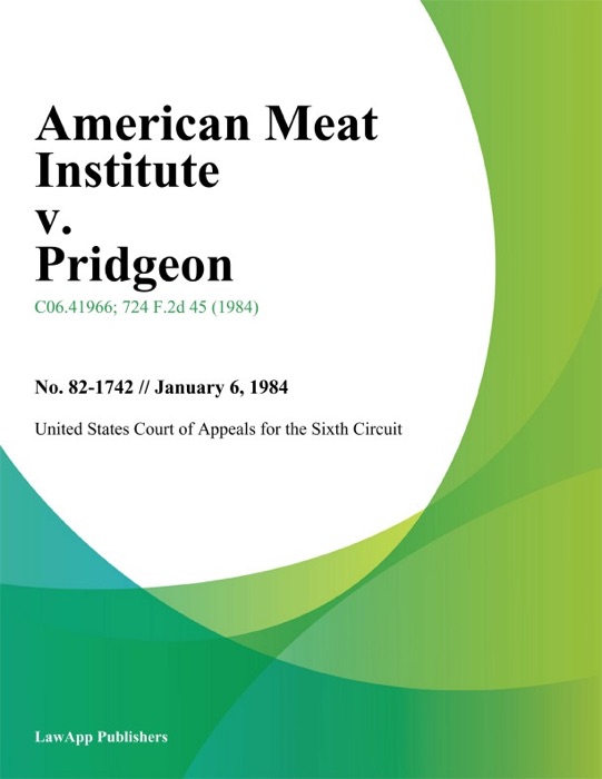 American Meat Institute v. Pridgeon