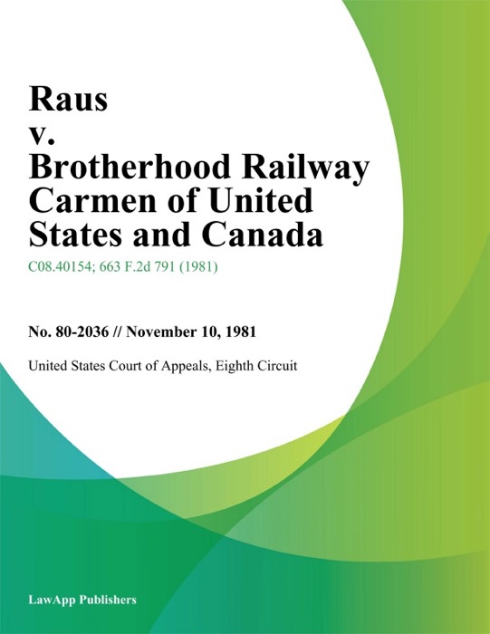 Raus v. Brotherhood Railway Carmen of United States and Canada