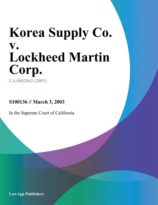 Korea Supply Co. V. Lockheed Martin Corp.