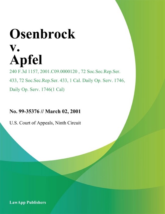 Osenbrock V. Apfel