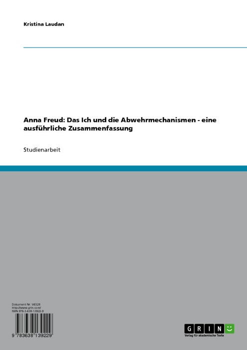 Anna Freud: Das Ich und die Abwehrmechanismen - eine ausführliche Zusammenfassung