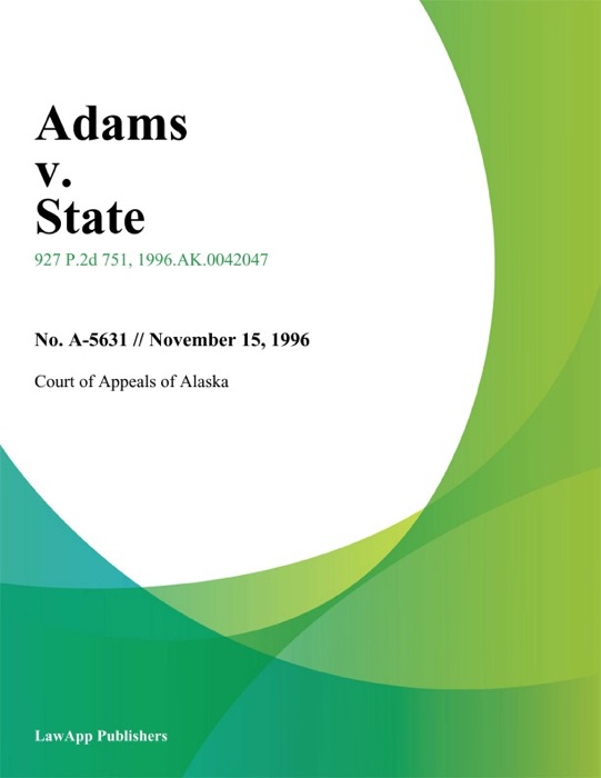 Adams V. State