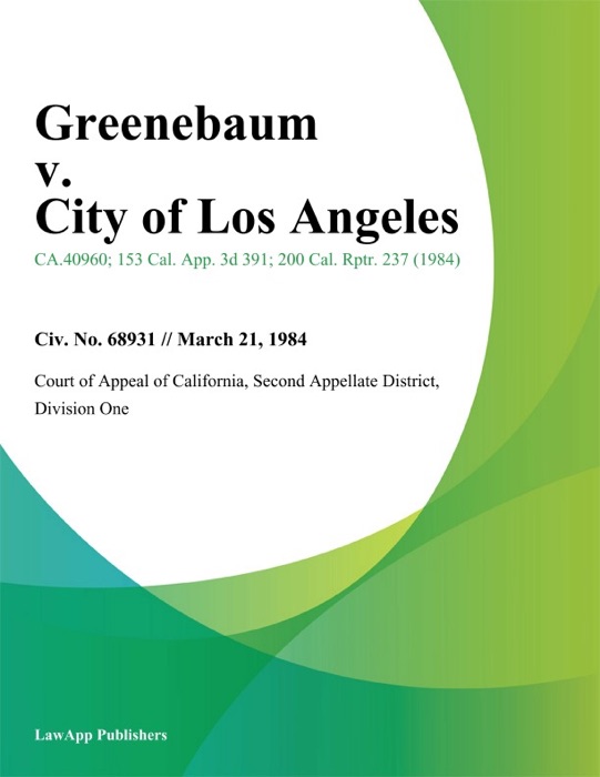 Greenebaum v. City of Los Angeles