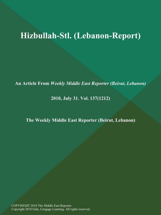 Hizbullah-Stl (Lebanon-Report)