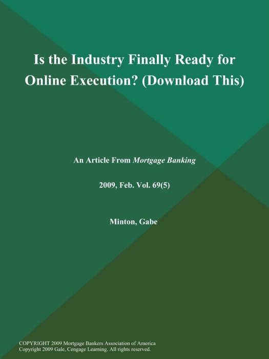 Is the Industry Finally Ready for Online Execution? (Download This)