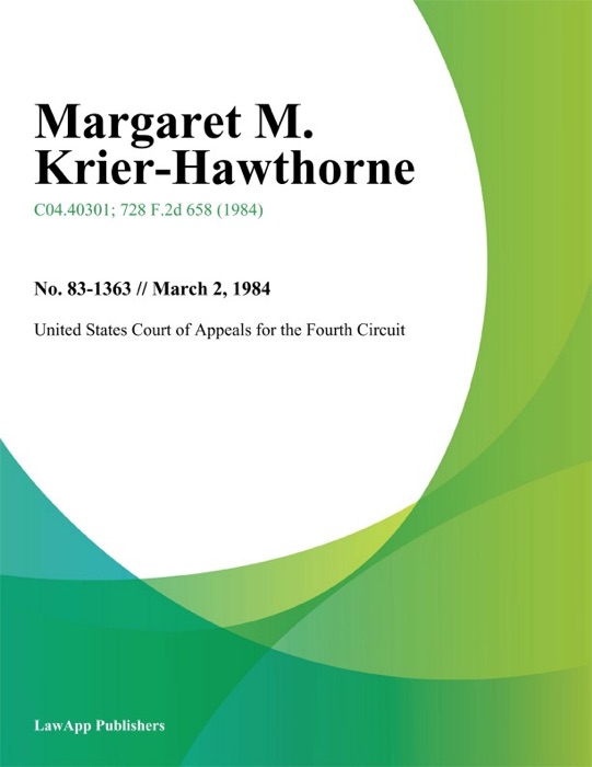 Margaret M. Krier-Hawthorne