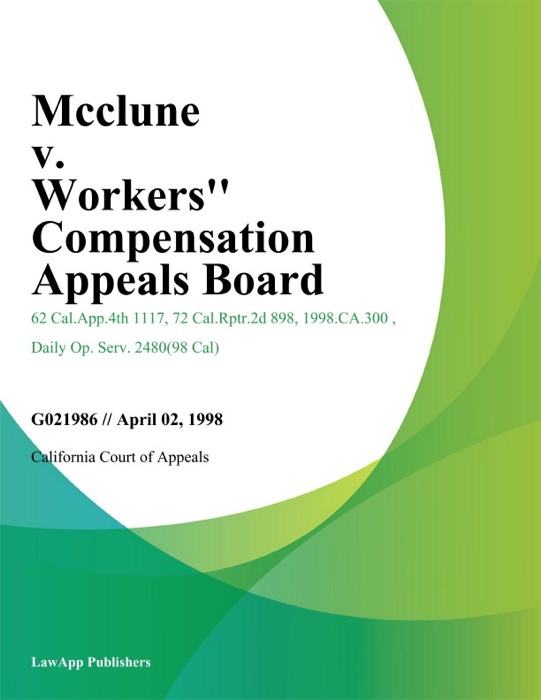 Mcclune v. Workers Compensation Appeals Board