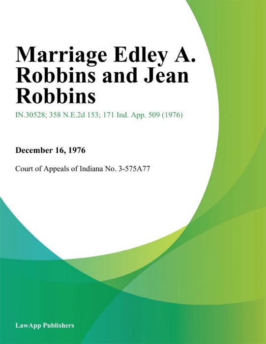 Marriage Edley A. Robbins and Jean Robbins