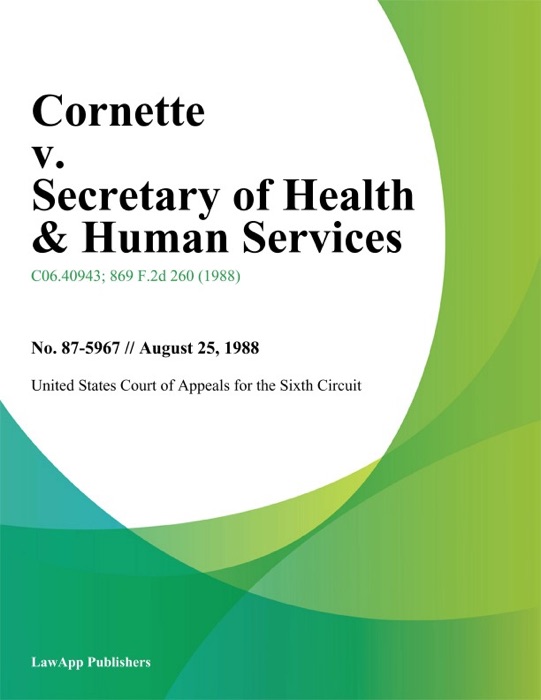 Cornette v. Secretary of Health & Human Services