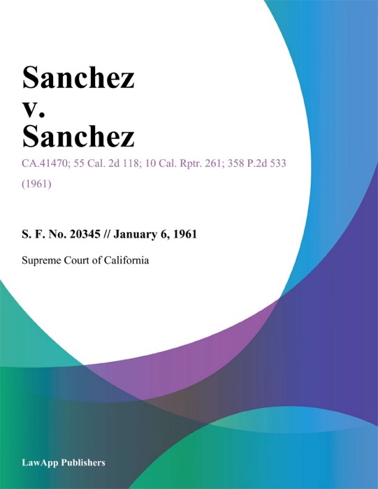 Sanchez V. Sanchez