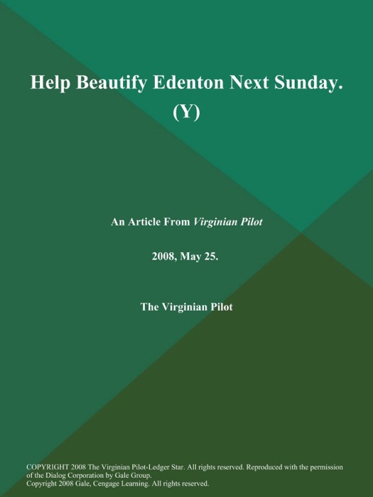 Help Beautify Edenton Next Sunday (Y)