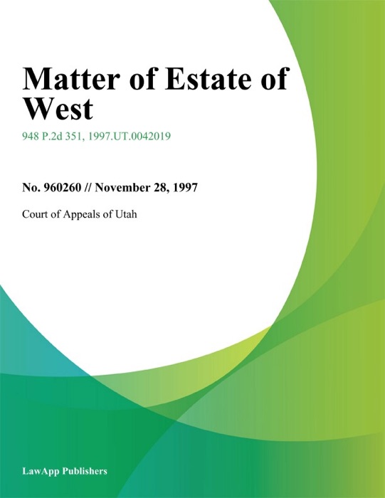 Matter of Estate of West