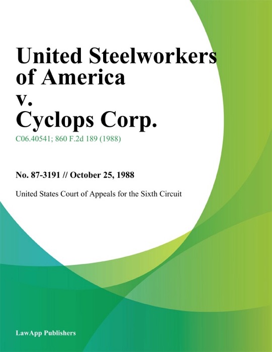 United Steelworkers of America v. Cyclops Corp.