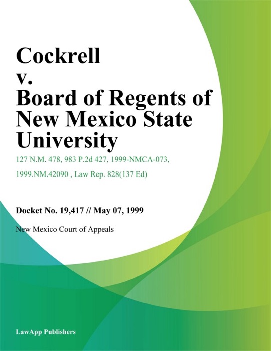 Cockrell V. Board Of Regents Of New Mexico State University