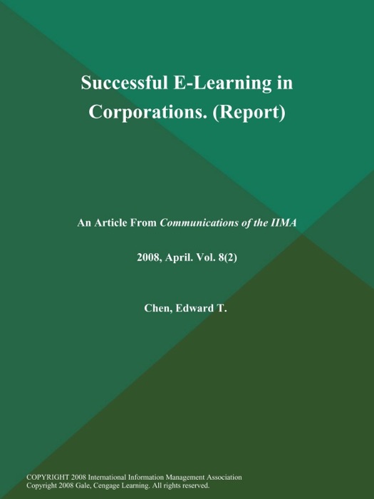 Successful E-Learning in Corporations (Report)