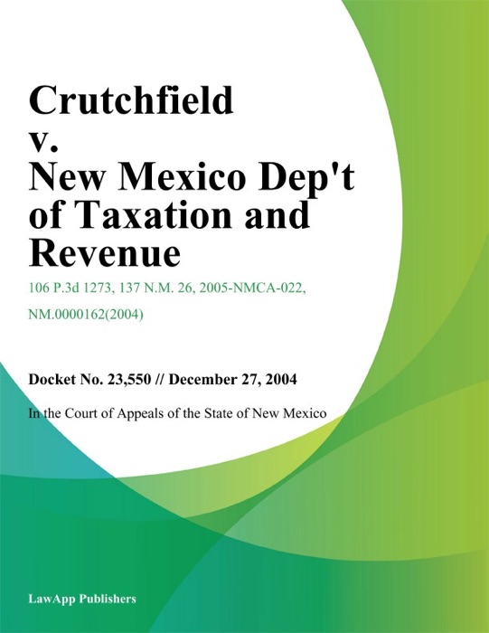 Crutchfield v. New Mexico Dept of Taxation and Revenue