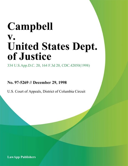 Campbell v. United States Dept. of Justice
