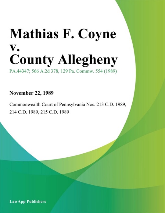 Mathias F. Coyne v. County Allegheny
