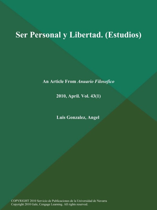 Ser Personal y Libertad (Estudios)