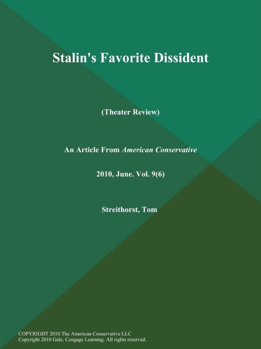 Stalin's Favorite Dissident (Theater Review)