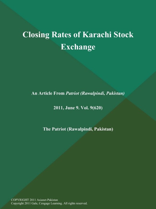 Closing Rates of Karachi Stock Exchange