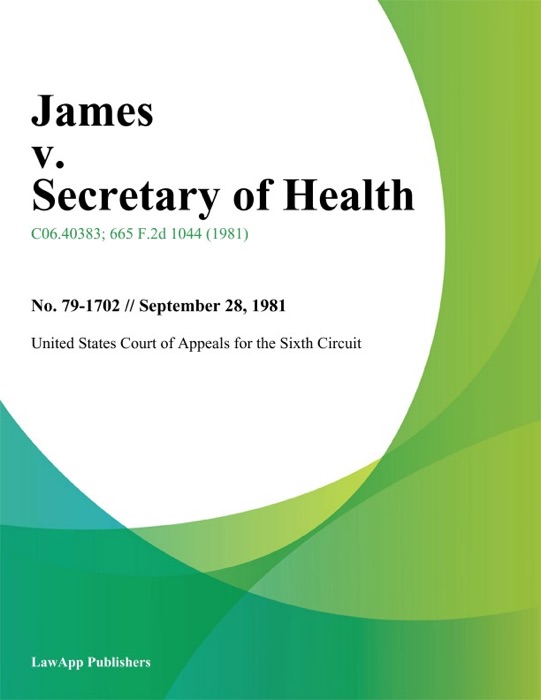 James v. Secretary of Health
