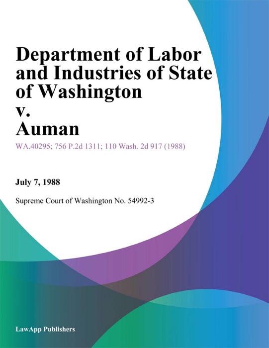 Department Of Labor And Industries Of State Of Washington V. Auman