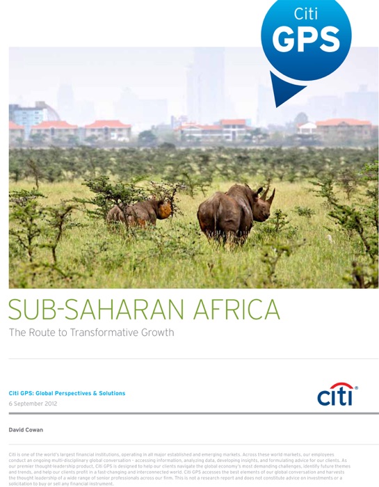 Sub-Saharan Africa: The Route to Transformative Growth