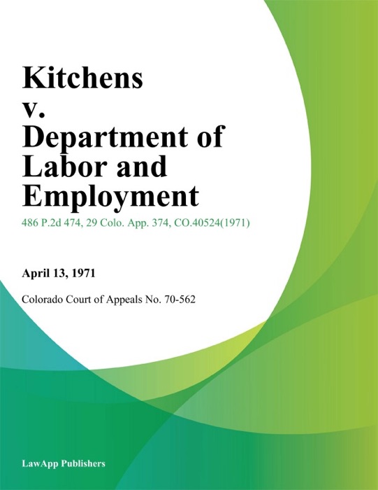 Kitchens v. Department of Labor and Employment