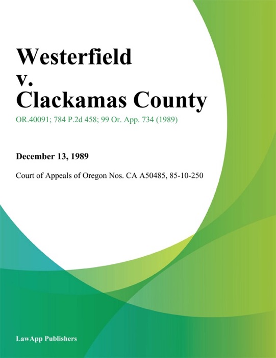 Westerfield v. Clackamas County