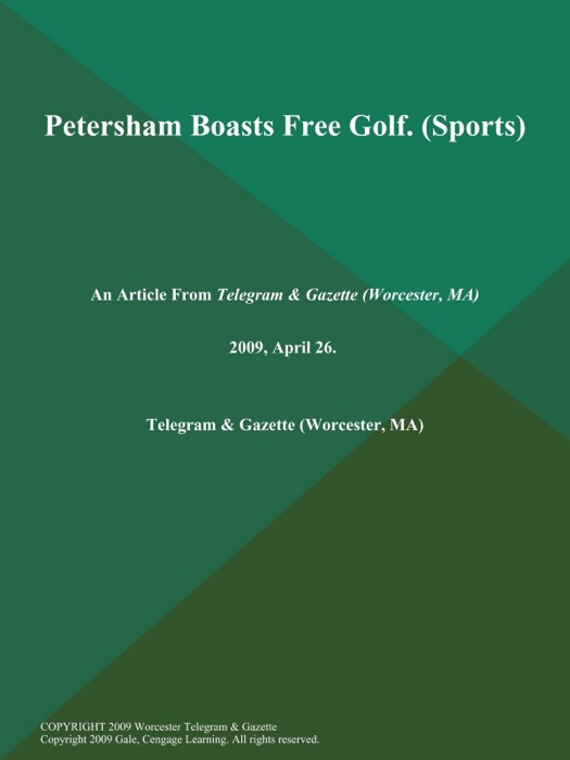 Petersham Boasts Free Golf (Sports)