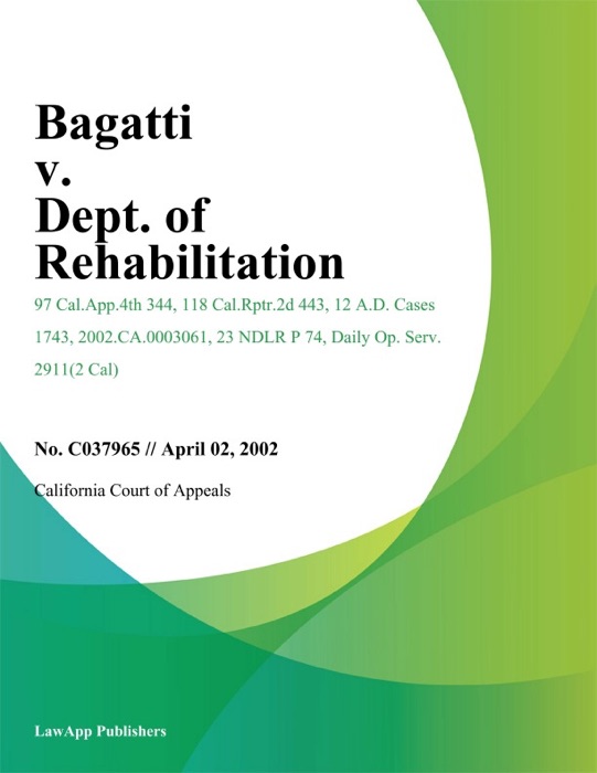 Bagatti V. Dept. Of Rehabilitation