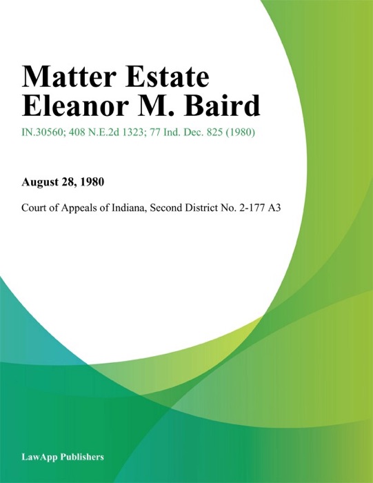 Matter Estate Eleanor M. Baird