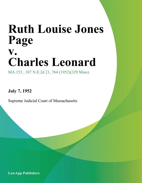 Ruth Louise Jones Page v. Charles Leonard