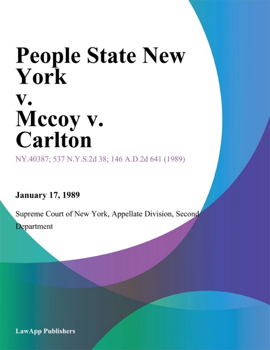 People State New York v. Mccoy v. Carlton