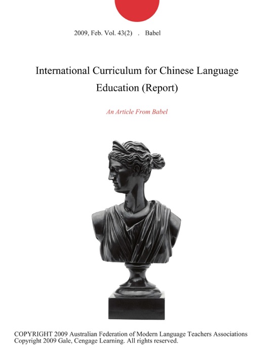 International Curriculum for Chinese Language Education (Report)