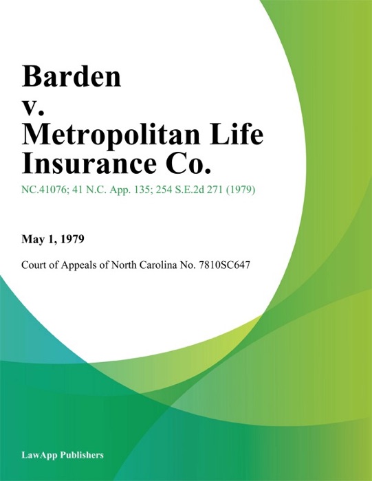 Barden v. Metropolitan Life Insurance Co.