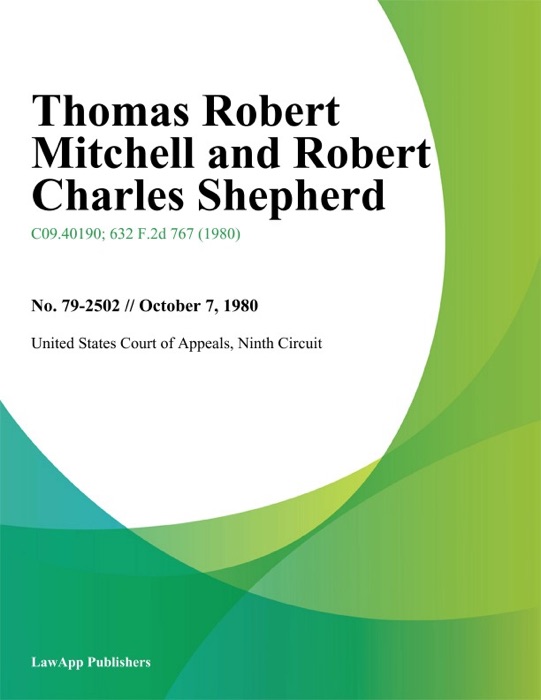 Thomas Robert Mitchell And Robert Charles Shepherd