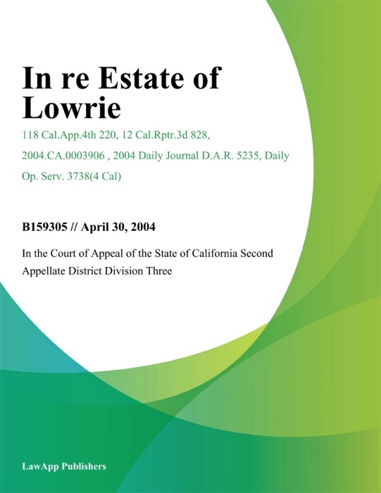 In re Estate of Lowrie