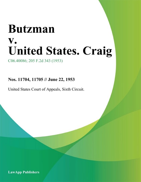 Butzman V. United States. Craig