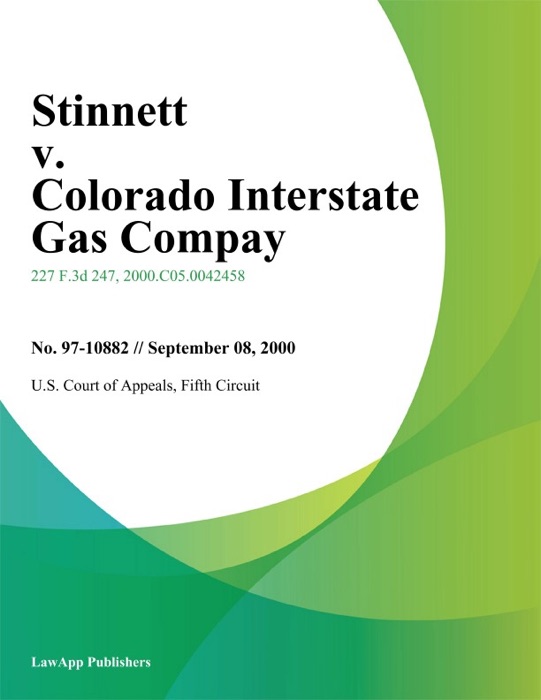 Stinnett V. Colorado Interstate Gas Compay