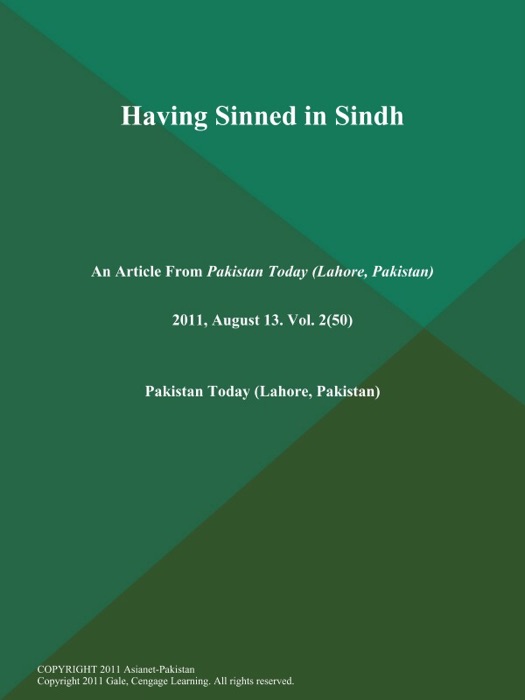 Having Sinned in Sindh