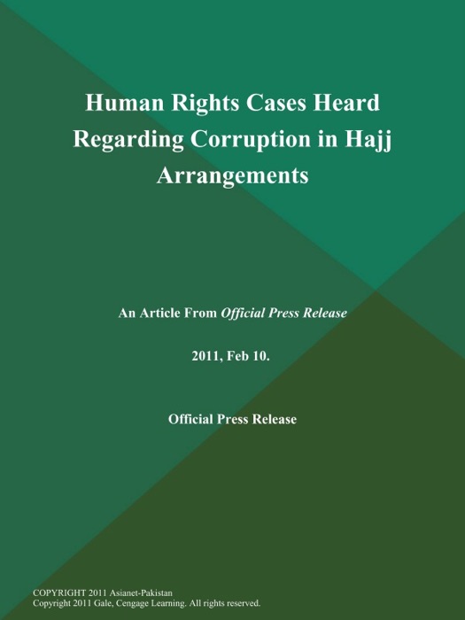 Human Rights Cases Heard Regarding Corruption in Hajj Arrangements