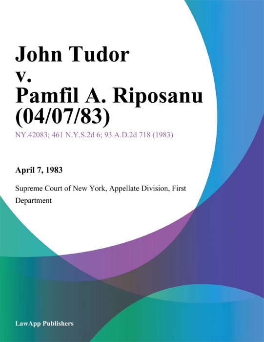 John Tudor v. Pamfil A. Riposanu